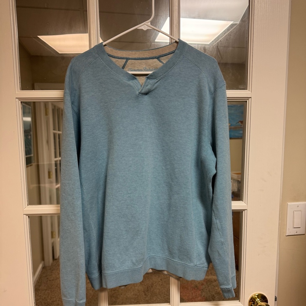 Men's Tommy Bahama Sweatshirt Medium Light Blue Pullover
